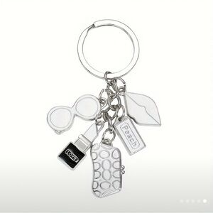 Silver Keychain with Charms